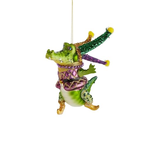 BUTLERS Weihnachtsbaumkugel Crazy Krokodil Christbaumschmuck Glas Grün -Hang ON- Weihnachten Baumkugeln Wildes Krokodil Figur | Tannenbaum Deko & Weihnachtsdeko im Sale