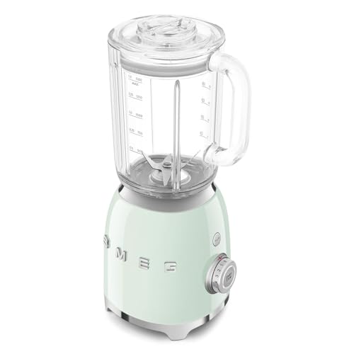 Smeg, BLF03PBEU, 1.5 l Stand Mixer, 4 speed settings, 4 automatic programs, Removable double blade, Transparent lid opening with dosing cap, Non-slip, 800W, Blue on sale