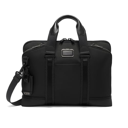 TUMI - Alpha Bravo Academy Brief – kompakte Laptop-Aktentasche – Reise-Laptop-Tasche – 30 x 39,4 x 5,1 cm – für 38,1 cm (15 Zoll) große Laptops, Schwarz, Einheitsgröße, Academy Slip im Sale