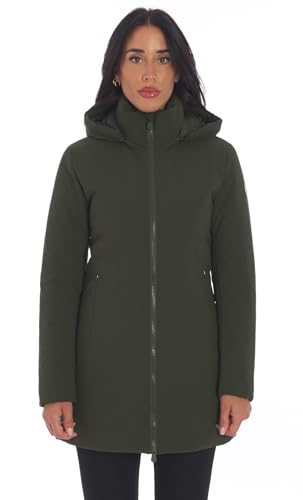 Save The Duck women's Rachel coat, land green, on sale