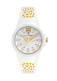 Thumbnail for Plein Sport Unisex Uhr Analog Quarz Thunderstorm Weiss PSBBA0323 Silikon im Sale