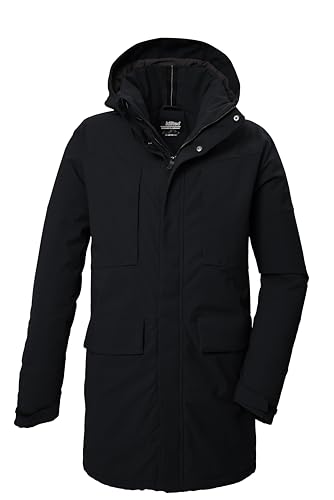 killtec Herren Funktionsparka/Parka mit abzippbarer Kapuze KOW 80 MN PRK, schwarz, L, 41848-000 im Sale