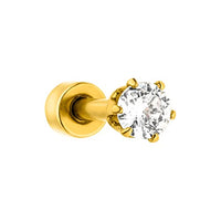 Thumbnail for Purelei Stone Piercing (Gold, Silber), Damen und Herren Piercing aus langlebigem Edelstahl, Wasserfestes Unisex-Nasenpiercing mit Schmuckstein (Zirkonia), 3 mm Durchmesser (Gold) im Sale