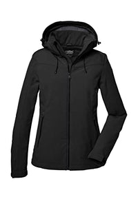 Thumbnail for Killtec Damen Softshelljacke Softshell Jacke mit abzippbarer Kapuze Damen Softshelljacke wasserabweisend, Winddicht, atmungsaktiv 00200-schwarz 48 im Sale