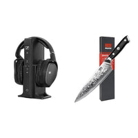 Thumbnail for Sennheiser RS ​​175 Digital Wireless Over-Ear Headphones & SHAN ZU Damascus Chef's Knife 67 Layers Damascus Steel Kitchen Knife with G10 Handle 20CM PRO Series on Sale