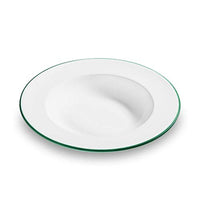 Thumbnail for GMUNDNER KERAMIK Soup plate Gourmet Diameter: 24 cm Green rim Tableware, handmade in Austria on sale