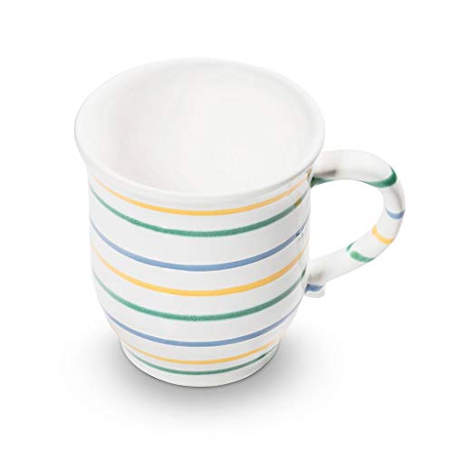 GMUNDNER KERAMIK chocolate cup capacity: 0.3 liters colorful flamed tableware, handmade in Austria on sale