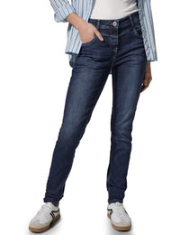 Thumbnail for CECIL Damen B378276 Jeans Im Slim Fit, Dark Blue Random Wash, 36W / 32L EU im Sale