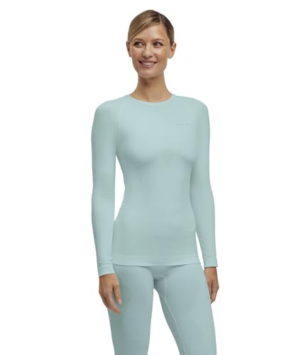 FALKE Damen Baselayer-Shirt Warm Round Neck W L/s Sh Funktionsmaterial schnelltrocknend 1 Stück, Weiß White 2860, im Sale