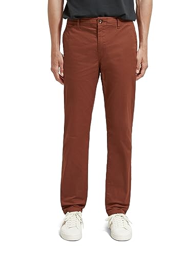 Scotch & Soda Herren Stuart Seasonal Essential in Organic Cotton Hose, Deep Toffee, 30-32 im Sale