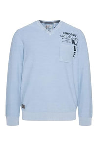 Thumbnail for Camp David Herren Pullover Linksstrick mit Used Look Summer Blue im Sale