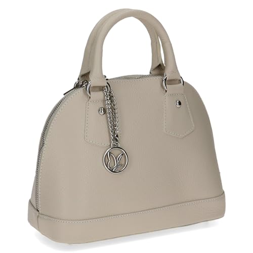 CAPRICE women's leather handbag with zipper, beige (Beige Nappa), 1 on sale