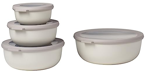 Mepal 233103 Cirqula Schüssel-Set, niedrig, nordisches Weiß, 4 Stück im Sale