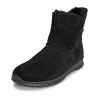 Thumbnail for VITAFORM Lässige Lammfellstiefel | Flauschige und wärmende Stiefelette für Damen aus Veloursleder I Dezent verzierte Winterstiefel I Winterboots in tollen Farben I Offwhite im Sale