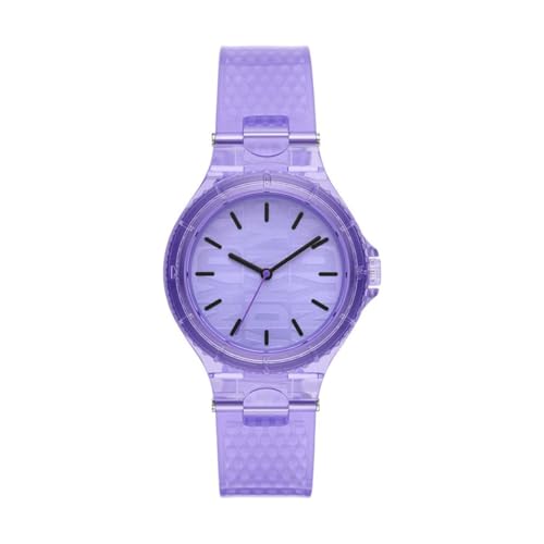 DKNY Damenuhr Chambers 3-Zeiger-Werk Nylon lila, NY6644 im Sale