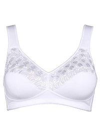 Thumbnail for Speidel Women's Soft Bra with Batiste Embroidery on the Upper Cup Support Straps, Adjustable Back White 110B on Sale