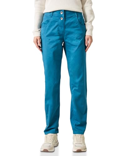 CECIL Damen Hose im Casual Fit B378219, Celestial Aqua Blue, 34W / 28 im Sale