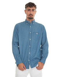 Thumbnail for GANT Herren Reg Indigo Bd Hemd, Semi Light Blue,  EU im Sale