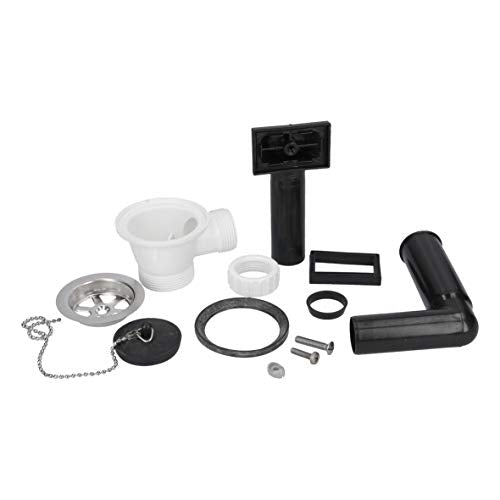 BLANCO Ablaufgarnitur 1 ½'' | Ab- und Überlaufset zum Nachrüsten von Spülen und Becken. Harmonisches Zusammenspiel mit Armaturen, Spülmittelspender und Zugknopf in schwarz matt im Sale