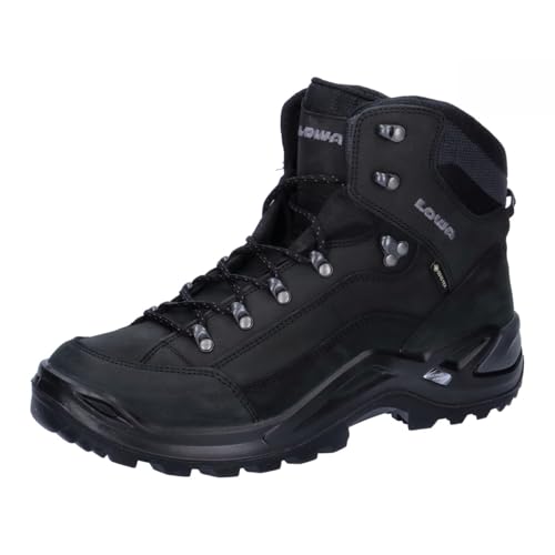 LOWA Men's Hiking Boots Renegade GTX Mid 311945 Deep Black 47 on Sale