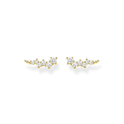 Thomas Sabo Ohrringe Ear climber weiße Steine gold vergoldetes Silber H2157-414-14 im Sale