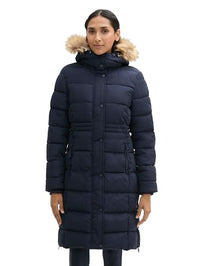 Thumbnail for TOM TAILOR Damen Puffer Parka mit Abnehmbarer Kapuze, 14482 - Deep Black, im Sale
