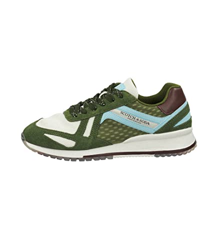 SCOTCH &amp; SODA Footwear Men's VIVEX Sneaker, Army Green, 41 EU on sale