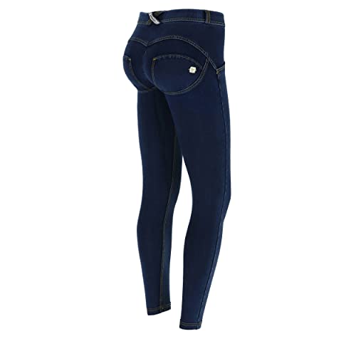 Freddy WR.UP Women's 7/8 Trousers Ankle-Length Denim Look Super Skinny Regular Waist (XL, J0Y) on Sale
