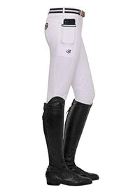 Thumbnail for SPOOKS Damen Reithose Kniebesatz, Damenreithose Reithosen Turnierreithose Kniebesatzreithose - Leena Knee Grip, Weiss im Sale