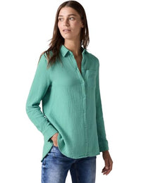 Thumbnail for CECIL Damen B344980 Musselin-Bluse, Adriatic Green, X-Large im Sale