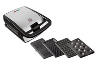 Thumbnail for Tefal Snack Collection 4-piece set SW854D | Combination appliance | Includes 4 non-stick plate sets | Dishwasher-safe | Paninis, waffles, sandwiches, sweet cakes | 700W | Black/stainless steel on sale