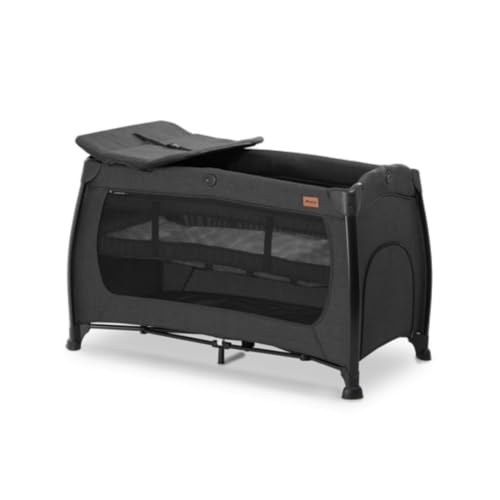 Hauck Reisebett Play N Relax Center mit Wickelauflage, höhenverstellbar und seitlichem Einstieg - Quilted Grey im Sale