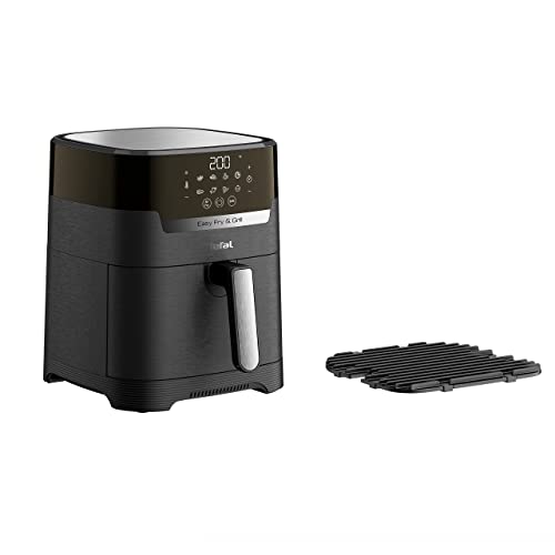 Tefal EY5058 Easy Fry &amp; Grill Air Fryer | 2-in-1 technology (Air Fryer and Grill) | Digital display | 4.2 liters for 6 servings | 8 cooking programs | Energy-saving | No oil | Black, on sale