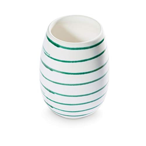 GMUNDNER KERAMIK Vase Height: 15 cm Green-flamed tableware, handmade in Austria on sale