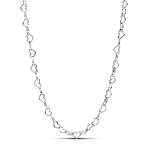 PANDORA Moments Verbundene Herzen Collier-Halskette aus Sterling Silber, Kompatibel Moments Charms, im Sale