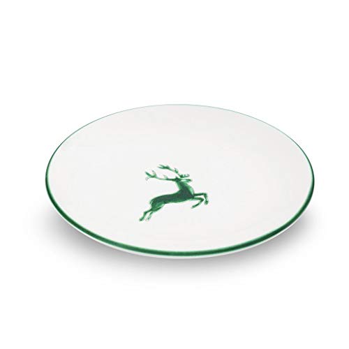 GMUNDNER KERAMIK saucer coffee cup diameter: 15 cm green deer tableware, handmade in Austria