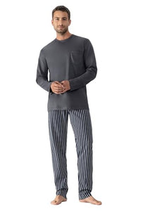 Thumbnail for Mey Nightwear Series Portimo Men's Pyjamas Long Neptune M(50) on Sale