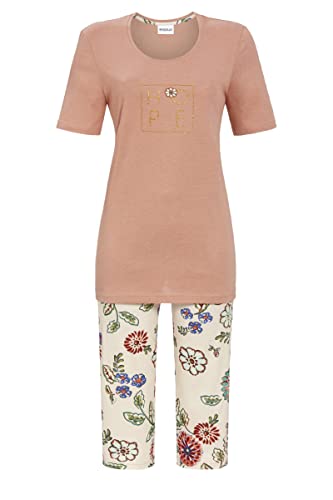 Ringella Damen Pyjama mit Caprihose Rosewood 48 3211201,Rosewood, 48 im Sale