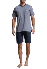 Thumbnail for Götzburg men's shorty blue melange pack of 1 48 on sale