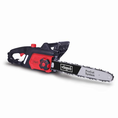 Scheppach Elektro Kettensäge CSE2200 | 2200W Leistung | Schwertlänge 37cm| autom. Kettenschmierung | Handschutzbügel mit integrierter Kettenbremse | SchnittstärkeØ 42cm | mit Kettenschutz & SDS-System im Sale