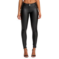 Thumbnail for Freddy WR.UP Vegan Leather Damen Push-Up Lederhose - Regular Waist Super Skinny - Schwarz im Sale