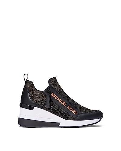 MICHAEL KORS Women's Willis Wedge Trainer Sneaker, Black/Bronze, EU on sale