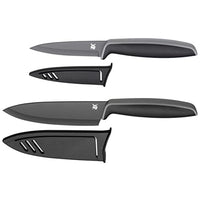 Thumbnail for WMF Touch Messerset 2-teilig, Küchenmesser mit Schutzhülle, Spezialklingenstahl antihaftbeschichtet, scharf, Kochmesser, Gemüsemesser, schwarz im Sale