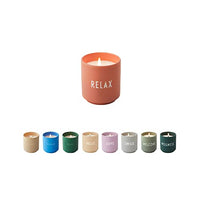 Thumbnail for Design Letters Scented Candle, WELLNESS, Small (Dark Green) - Soothing fresh floral scent of muguets & grass, 100% soy wax, 15-hour burn time, delivered in a recyclable porcelain cup on sale
