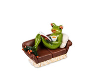 Thumbnail for Formano Frosch Feierabend Frau auf Sofa mit Buch und Kaffeebecher im Sale