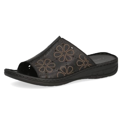 CAPRICE women's leather mules with footbed, beige (Beige Nappa), 39 EU on sale