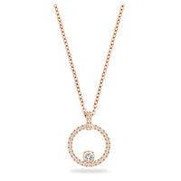 Thumbnail for Swarovski Constella Pendant, Round, White, Rose Gold Plated on Sale