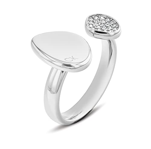 Calvin Klein ring for women from the FASCINATE collection with crystals - 35000319D on sale