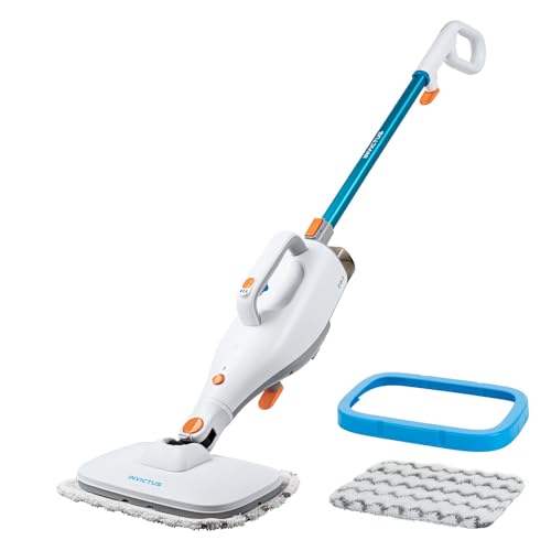 Invictus 7-TLG Dampfreiniger Set, 5 m Kabellänge, inkl. 2 Dampfstufen und Teppichgleiter, Weiß im Sale