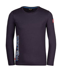 Thumbnail for Trollkids Kinder Longssleeve Shirt Stavanger, Petrolblau/Grün, im Sale
